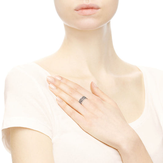 Pandora Pink Hearts Band Ring 191024EN40