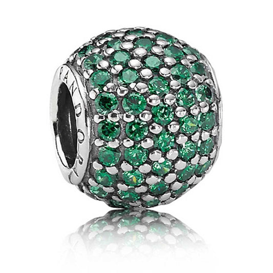 Pandora Charm Sphere In Green Pavé 791051CZN