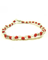 Spadarella Bracciale Unisex Con Sfere D'Argento 925 - Mix 5+7 Mm, Lunghezza 20 Cm, SPBR27 - Fatto A Mano In Italia