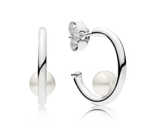 Orecchini Pandora a cerchio Perle contemporanee 297528P