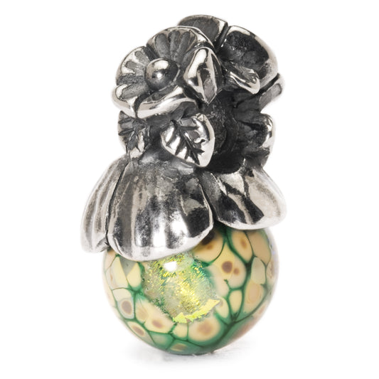 Trollbeads Forget-Me-Not Bead with Bud TAGBE-00106