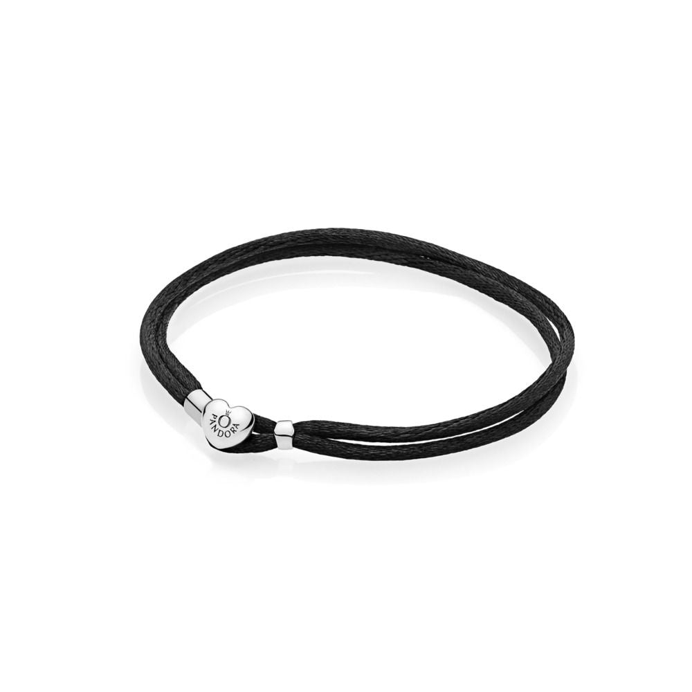 Bracciale Pandora In Tessuto Nero 590749CBK