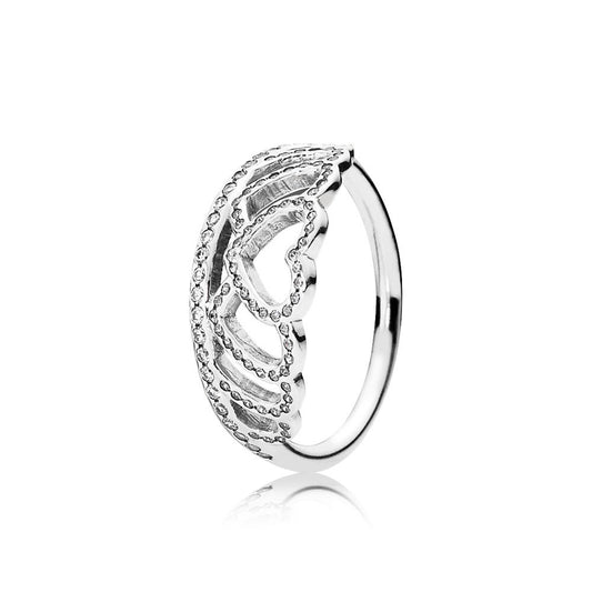 Anello Pandora Tiara Con Cuori 190958CZ