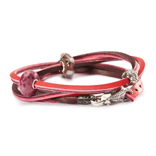 Bracciale Trollbeads Bracciale in Cuoio Rosso/Bordeaux 36 cm TLEBR-00022