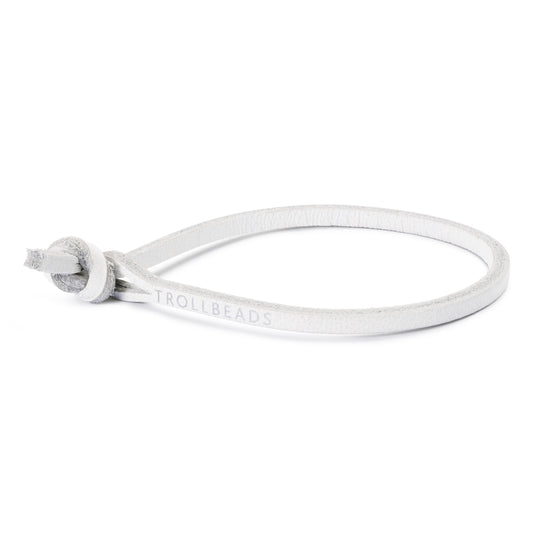 Bracciale Trollbeads Bracciale di Pelle, Bianco TLEBR-00055