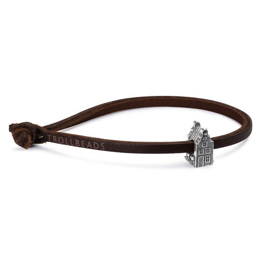 Trollbeads Leather Bracelet, Black TLEBR-00056