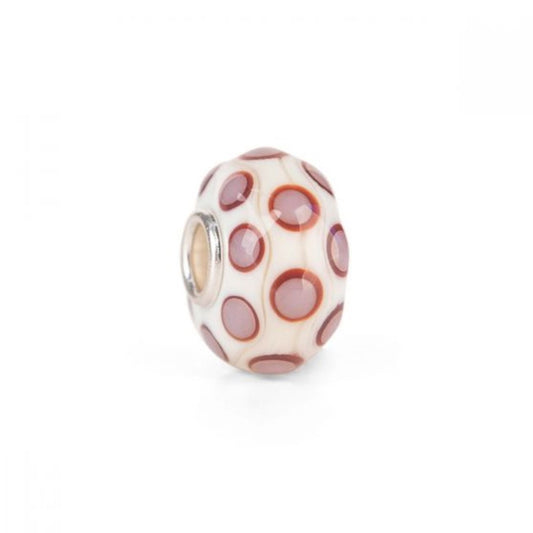 Bead in vetro bianco con pois Felicità THUN by Trollbeads® - Emozionati sempre TGLBE-20139EC
