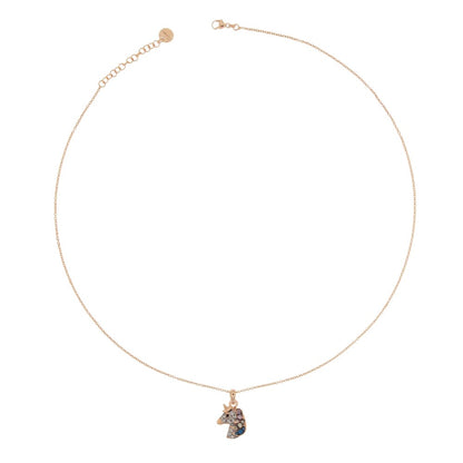Girocollo Rue Des Mille Con Soggetto Zirconi Unicorno GRZ-007-UNI-AU