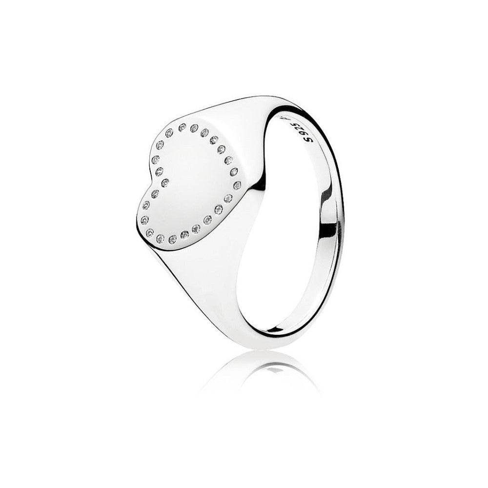 Pandora Heart Seal Ring 191042CZ