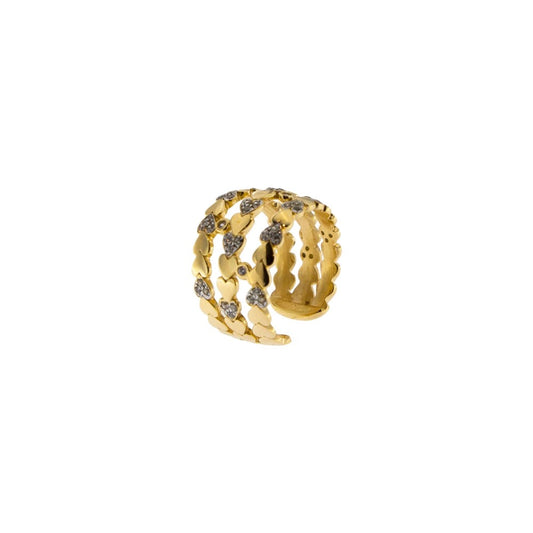 Anello Rue Des Mille 3 Fili Cuori Alternati ANZ_006 3F CUO
