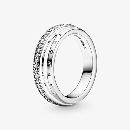 Anello Pandora con Pavé a Tripla Fascia 199040C01