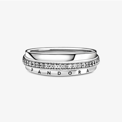 Anello Pandora con Pavé a Tripla Fascia 199040C01