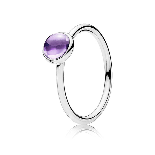 Anello Pandora Goccia Poetica Viola 190983ACZ