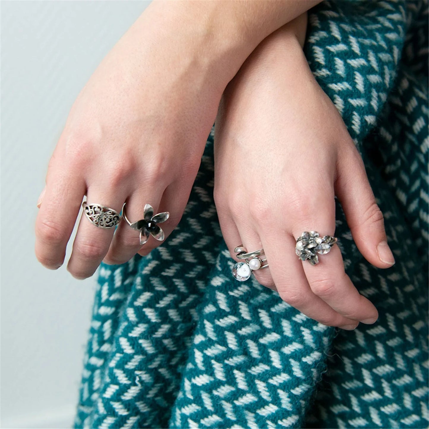 Anello Trollbeads Biancospino con Perla TAGRI-00221