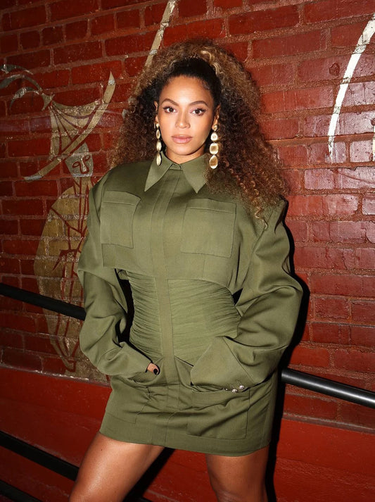 Beyonce Green Balmain Outfit Queen Slim Screening