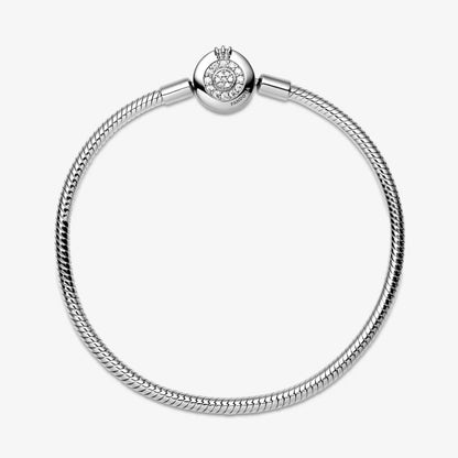 Bracciale Scintillante Pandora Moments con Maglia Snake e O Coronata 599046C01