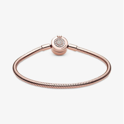 Bracciale Scintillante Pandora Moments con Maglia Snake e O Coronata 589046C01