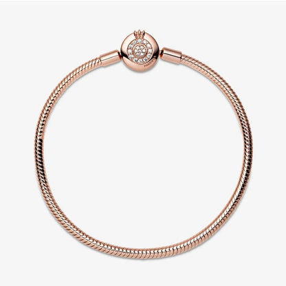 Bracciale Scintillante Pandora Moments con Maglia Snake e O Coronata 589046C01