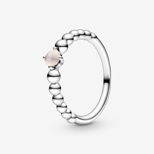 Anello Pandora Rosa Cipria Decorato con Sfere 198598C06