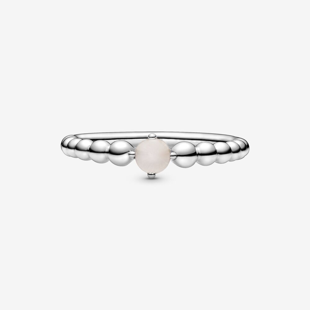 Anello Pandora Rosa Cipria Decorato con Sfere 198598C06