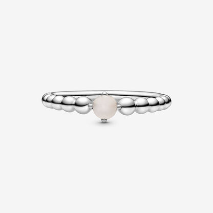 Anello Pandora Rosa Cipria Decorato con Sfere 198598C06