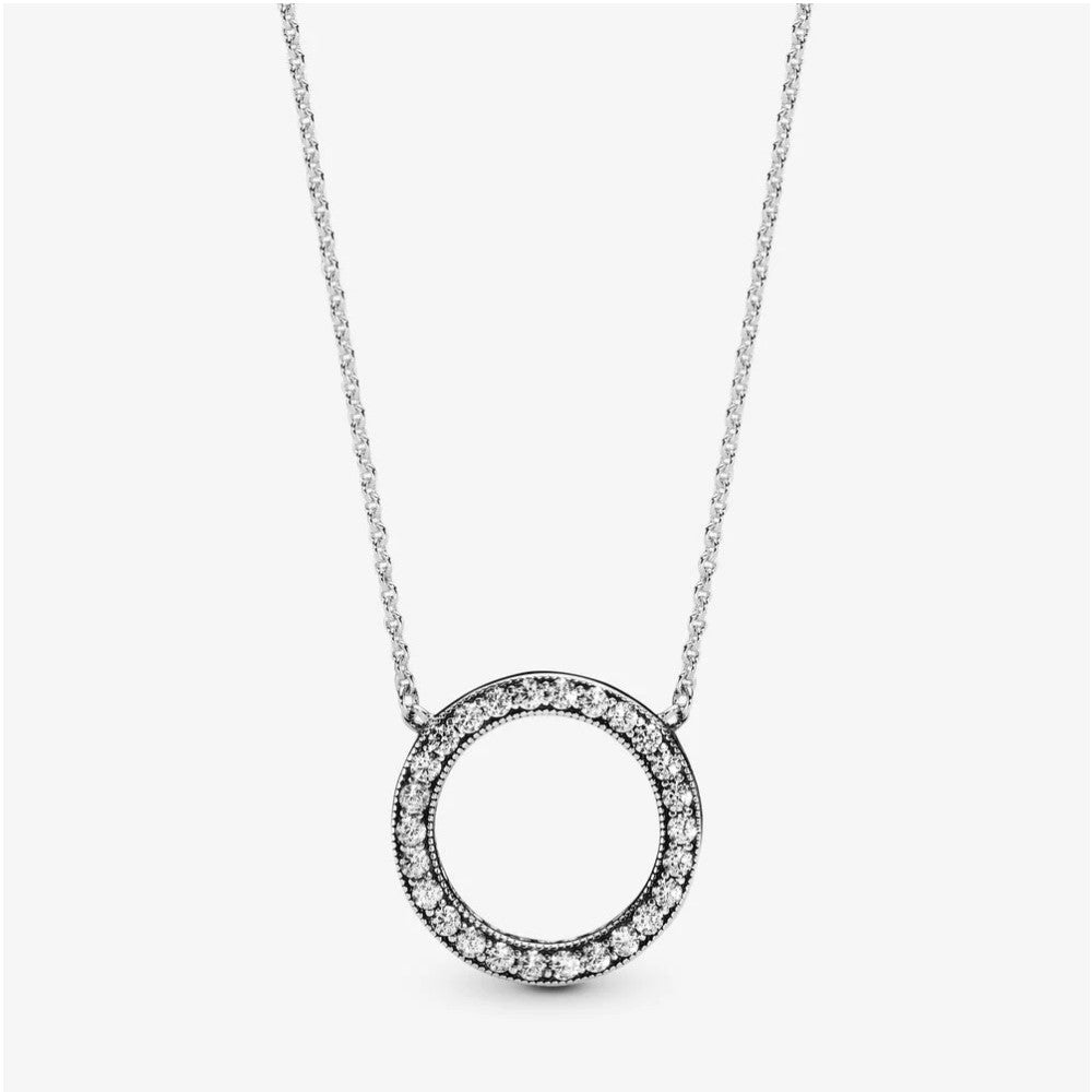 Pandora Sparkling Circle Necklace 590514CZ-45