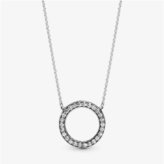 Pandora Sparkling Circle Necklace 590514CZ-45