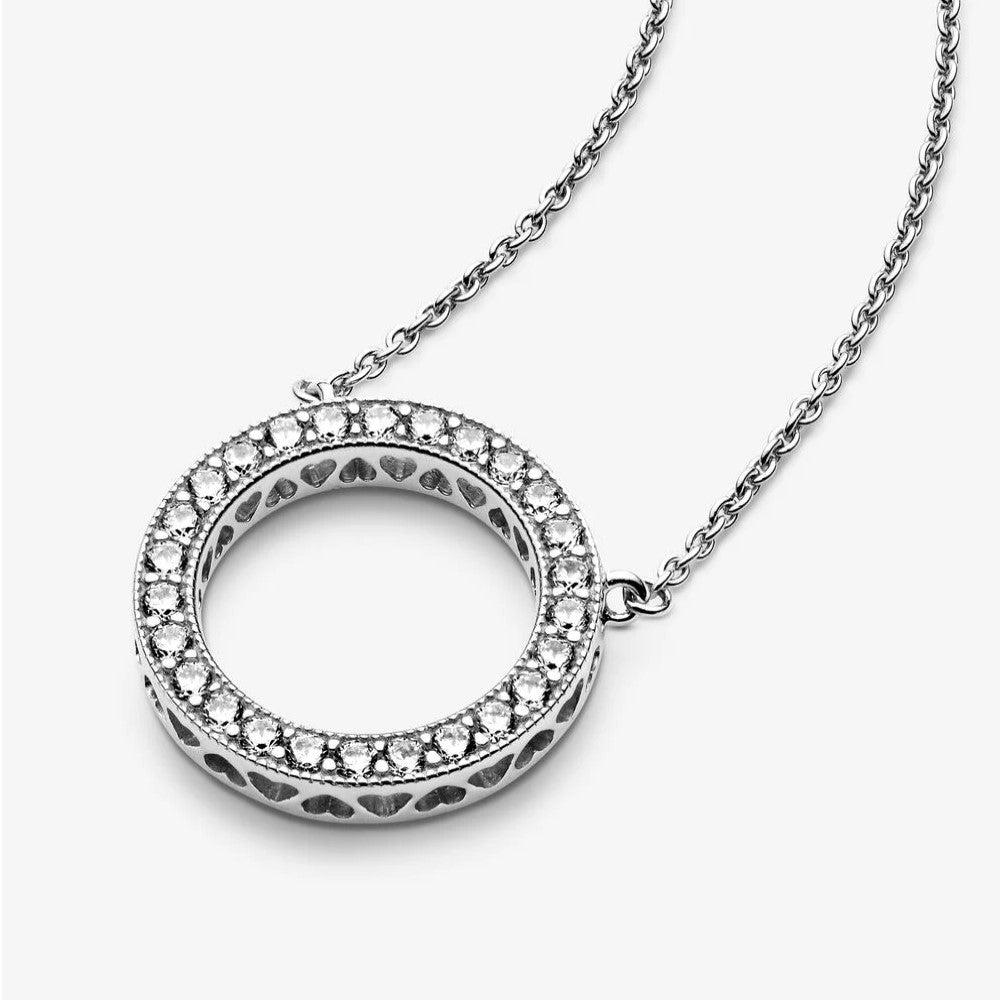 Pandora Sparkling Circle Necklace 590514CZ-45
