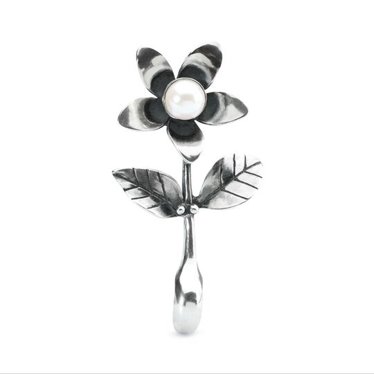 Trollbeads Stop Bead Small Pearl Flower TAGBE-00228