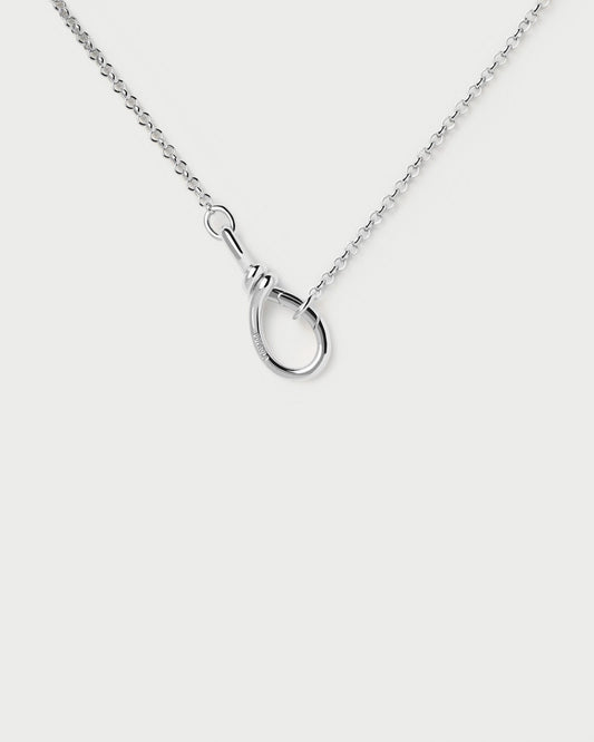 Collana PDPAOLA Stacker Clasp Chain Necklace Silver COB2-770-U