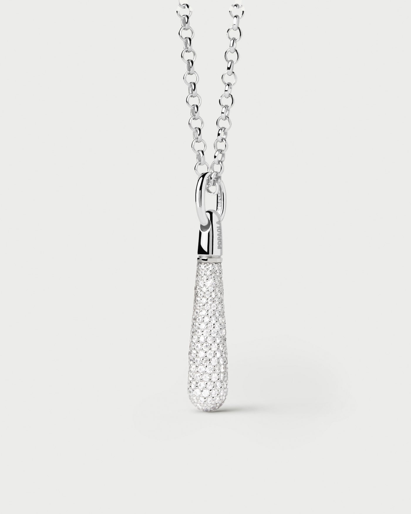 Ciondolo PD PAOLA Ciondolo in Argento Pavé Large Drop COB2-785-U