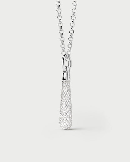 Ciondolo PD PAOLA Ciondolo in Argento Pavé Large Drop COB2-785-U