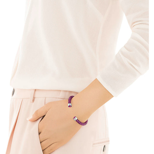 Bracciale Rigido Swarovski Crystaldust Fucsia