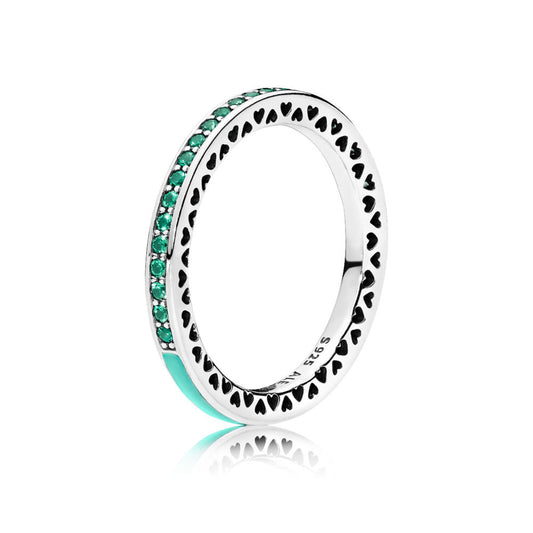 Pandora Radiant Hearts Ring Mint Green 191011NRG