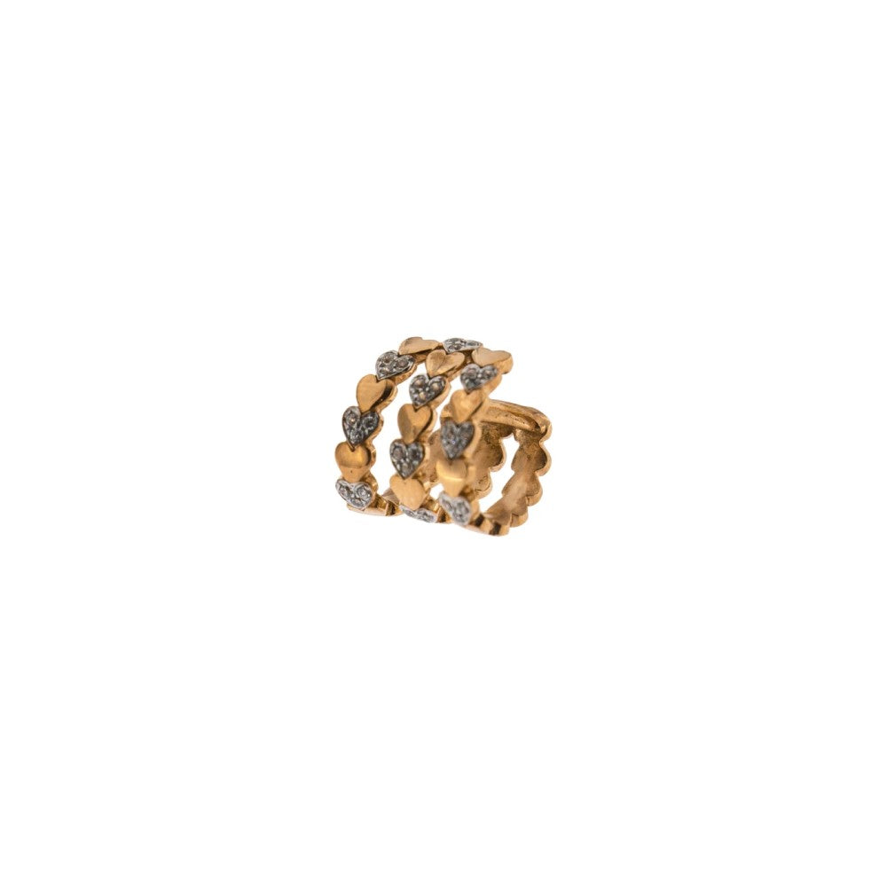 Rue Des Mille 3-Strand Alternating Heart Earcuff ORZ006EAR3FCUO
