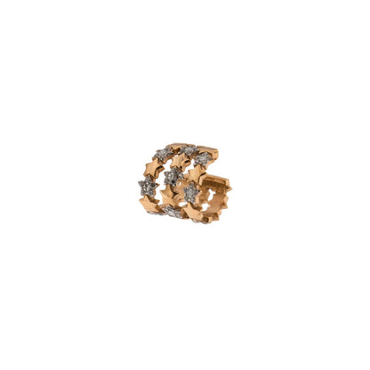 Earcuff Rue Des Mille 3 Wires Alternating Stars ORZ006EAR3FSTE