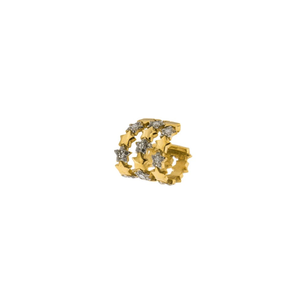 Earcuff Rue Des Mille 3 Wires Alternating Stars ORZ006EAR3FSTE