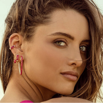 Earcuff Rue Des Mille Smalto Jungle Tribe con Zirconi Smalto Maculato EARJ-01A