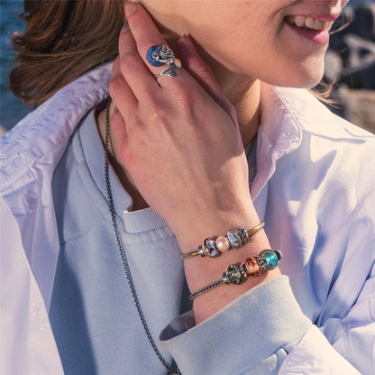 Silver Bead Ring Butterfly in Flight THUN by Trollbeads® - I Love Freedom TAGBE-10242EC