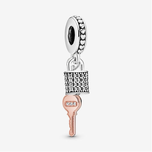 Pandora Lock and Key Pendant Charm with Pavé 788682C01