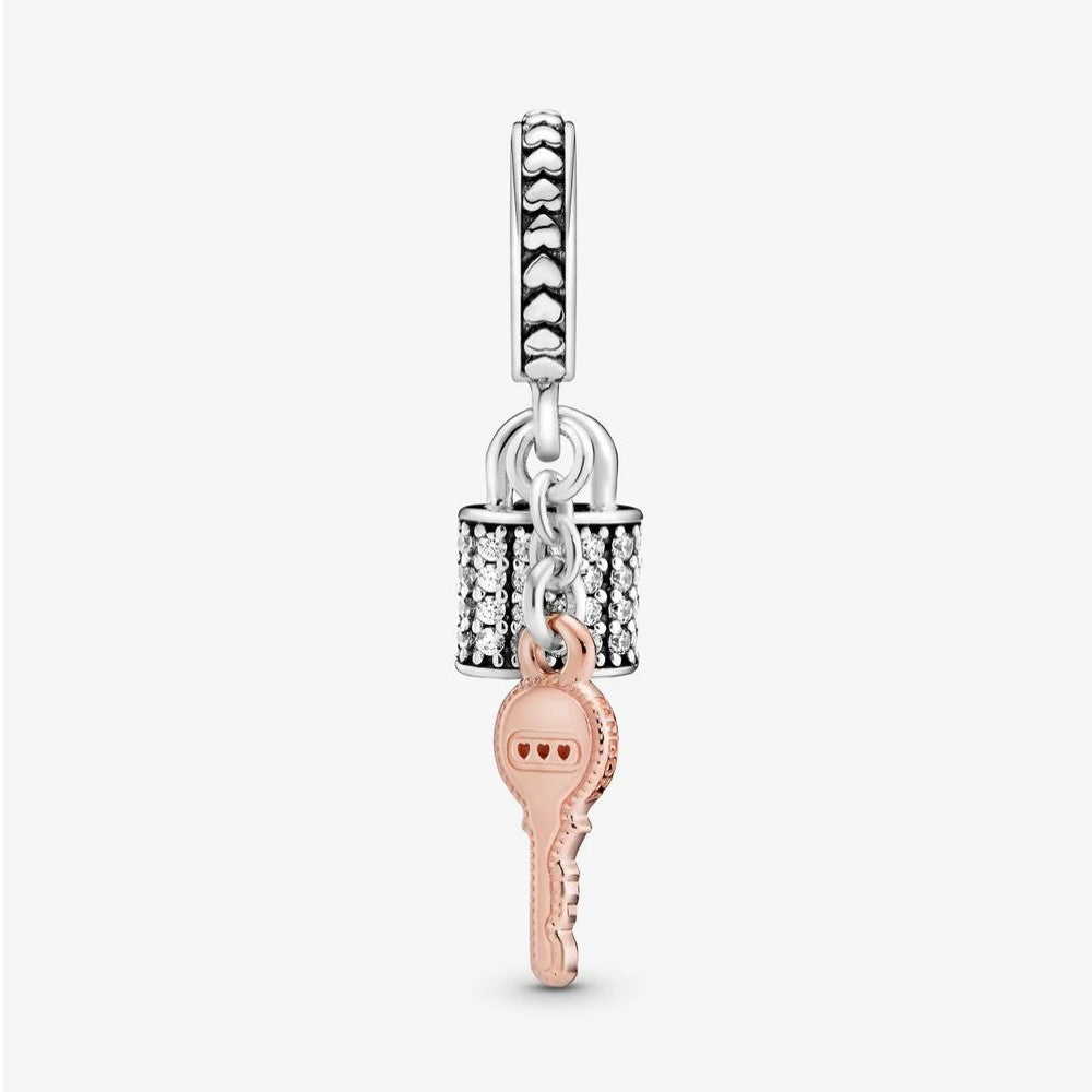 Pandora Lock and Key Pendant Charm with Pavé 788682C01