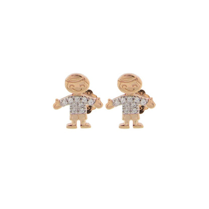 Rue Des Mille Lobe Earrings for Children, Zirconia ORZ-007 LOB CHILD
