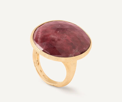 Lunaria 18k Yellow Gold Cocktail Ring With Thulite 44335738061082