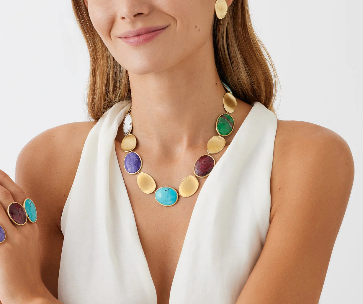 Lunaria 18k Yellow Gold Mixed Gemstone Collar Cb2636 Mix2 Y 02 45901956055322