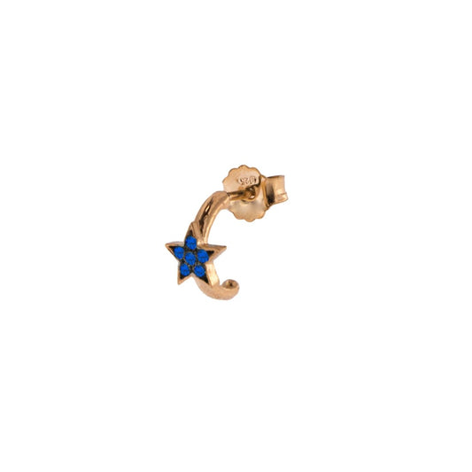 Mono Orecchino Rue Des Mille Stella Diametro 1 Zirconi Blu ORZ-FA D1 STE C