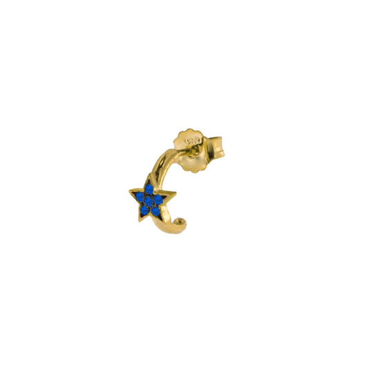 Mono Orecchino Rue Des Mille Stella Diametro 1 Zirconi Blu ORZ-FA D1 STE C