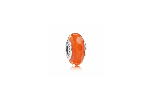 Charm Pandora Vetro di Murano Sfaccettato Arancio 791626