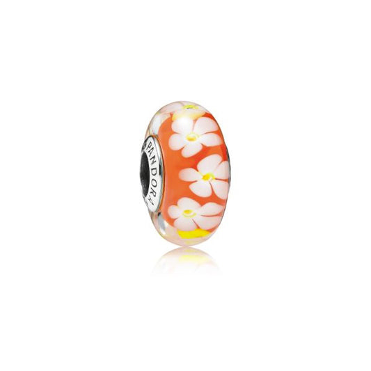 Charm Pandora Vetro di Murano Fiori Tropicali Arancio 791624