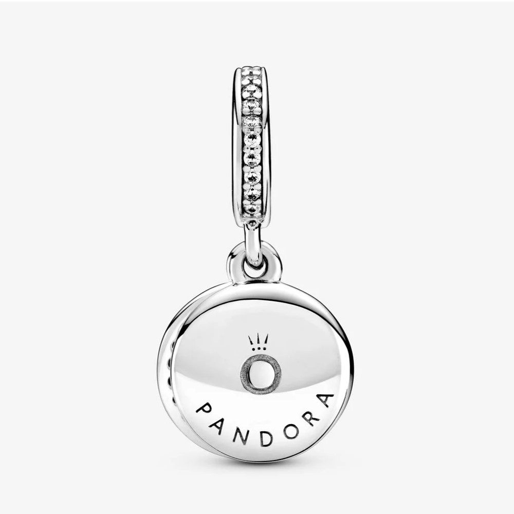 Charm Pendente Pandora Doppio con Disco Blu Scintillante 799186C01