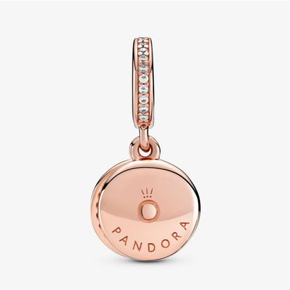 Charm Pendente Pandora Doppio con Disco Blu Scintillante 789186C01